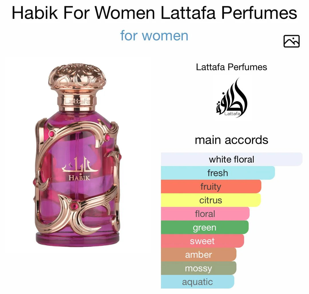 🌸✨ LATTAFA HABIK FOR WOMEN 100 ML – Eau de Parfum para Mujer