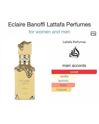 🍌🍮 LATTAFA ECLAIRE BANOFFI 100 ML – Eau de Parfum Unisex
